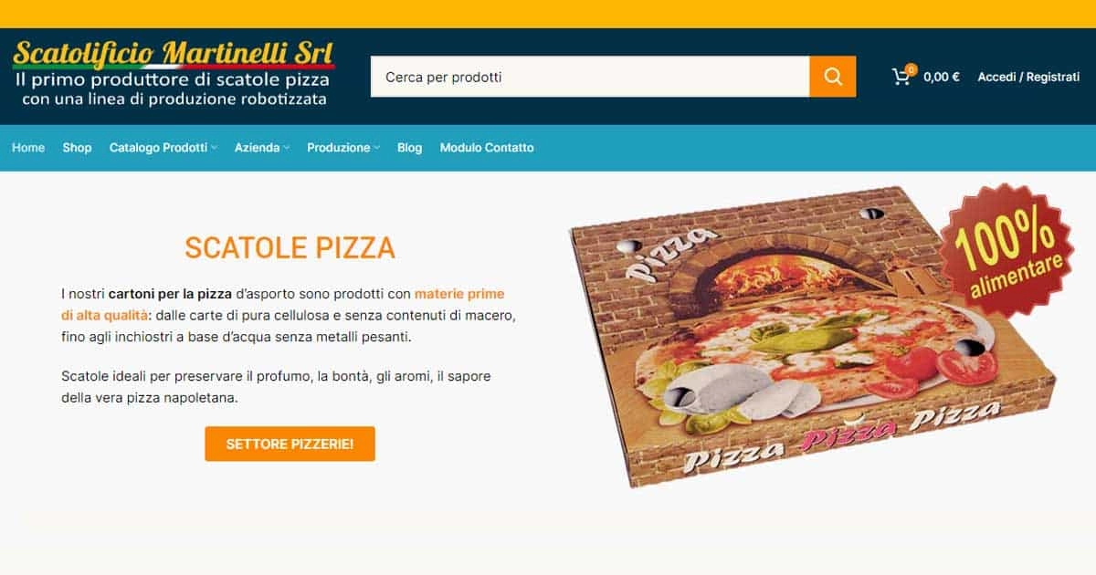 Scatolificio Martinelli Srl: shop online di box pizza d'asportos sfondo
