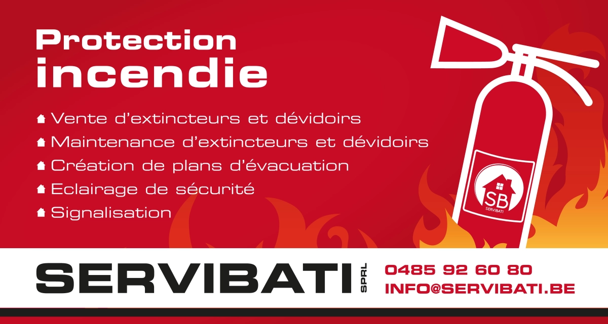 Servibati extincteur arrière plan