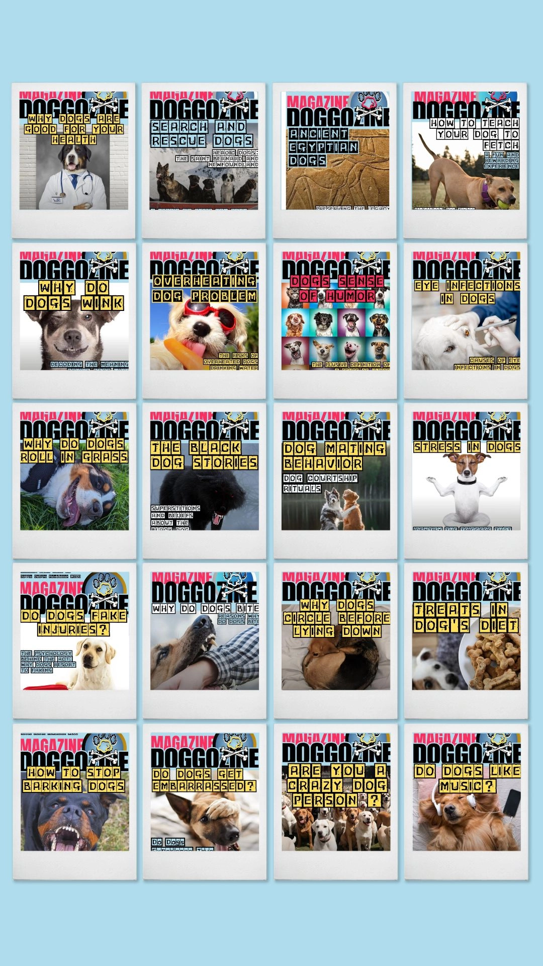 Doggozila Magazines background
