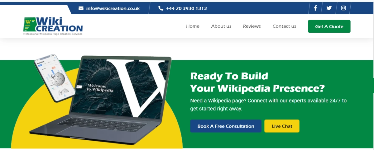 Wikipedia Page Creations background