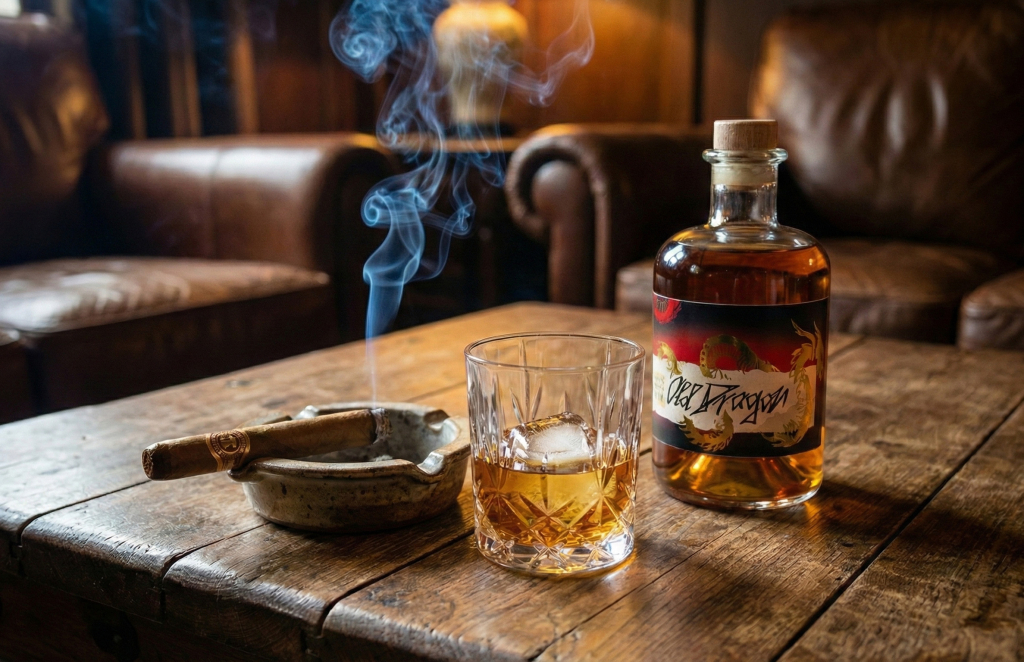 Old Dragon Rum Hintergrund