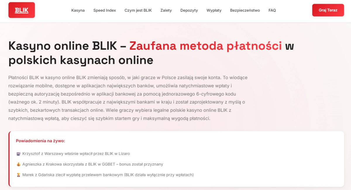 Kasyno online BLIKs background