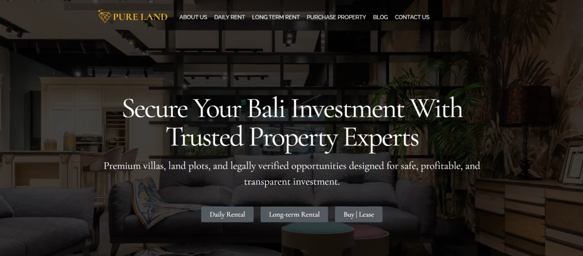 Pure Land Bali - Propertiess background