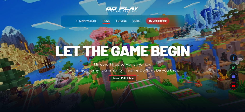 GoPlay Minecraft Hostings background