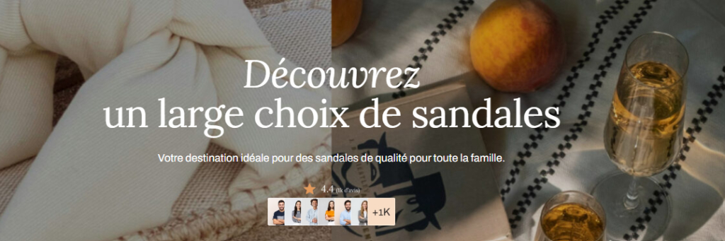 Boutique Sandales arrière plan