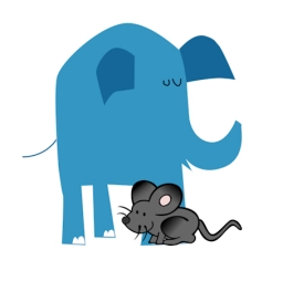 Logo van Olifant en Muis